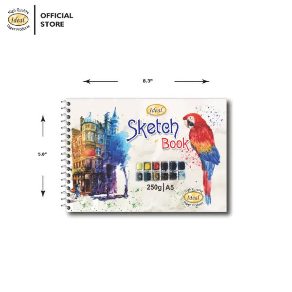 Sketch Book - A5 Size - 250g Paper - For Acrylic & Watercolor - D1