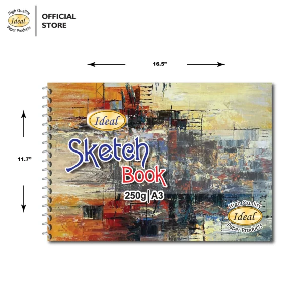 Sketch Book - A3 Size - 250g Paper - For Acrylic & Watercolor - D2