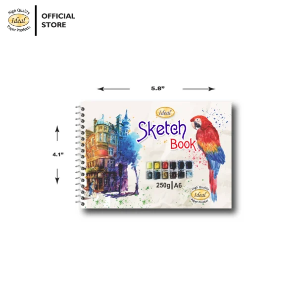 Sketch Book - A6 Size - 250g Paper - For Acrylic & Watercolor - D2